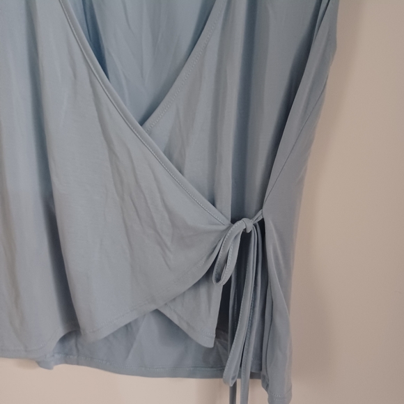 Lavender Field Wrap Tie Ruffle Sleeve Blouse Top - Picture 4 of 6